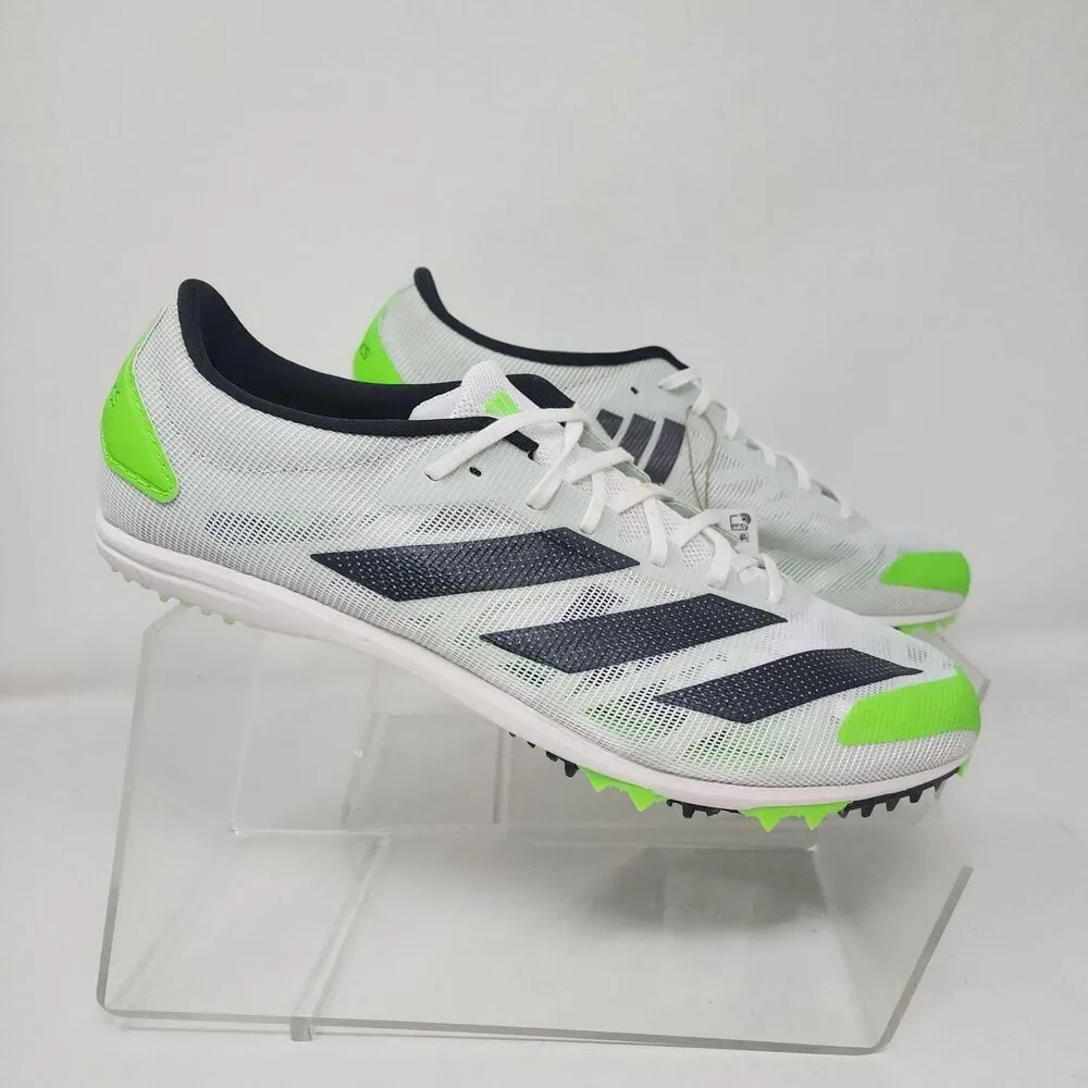Adidas Adizero XCS Shoes Mens Size 10.5 White Green Track Running Spikes GX6681